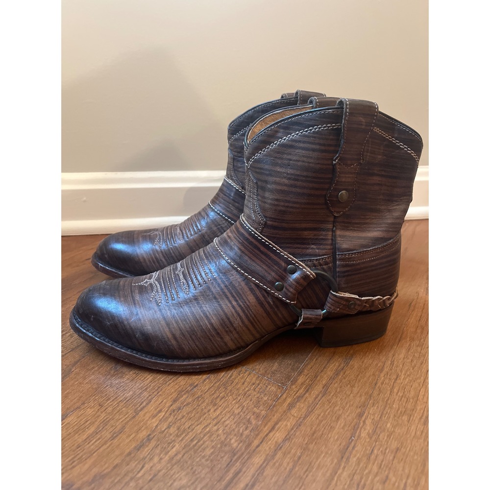 Roper Selah Harness Western Ankle Boots Size 10